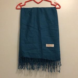 Blue Pashmina Silk Cotton Scarf